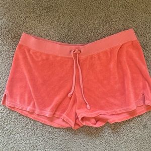 juicy couture orange sweat shorts